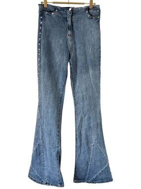 I.AM.GIA Light Blue Stud-Trim Flare Jeans